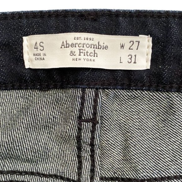 Abercrombie & Fitch Dark Navy Skinny Boot Low Rise Jeans Size 4s - Picture 3 of 8